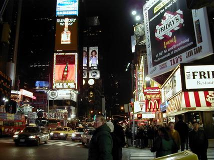 Times Square at night, looking north<br>Location: <a href="https://www.google.com/maps/search/?api=1&query=40.7585,-73.98503" target="_new">West 46th St and 7th Ave</a>
